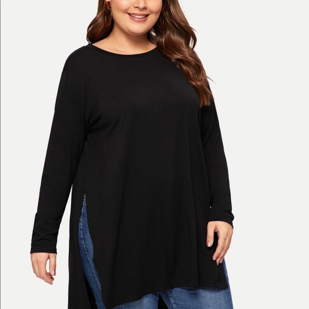 Plus Dip Hem Slit Side Tunic - Picture 4 of 6